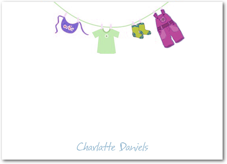 Baby Dressing Show Thanks Cards HPT252