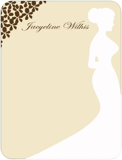 bridal silhouette thank you card vintage lace design elegant wedding thank you card neutral tones feminine stationery