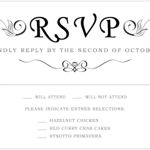 elegant gray wedding rsvp card script typography minimalist response card classic wedding stationery menu selection