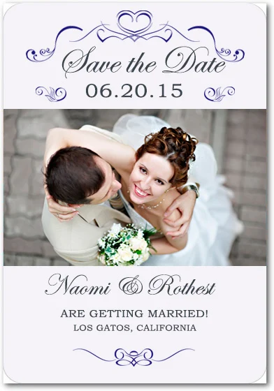 elegant photo save the date card classic script wedding announcement romantic couple image soft gray design