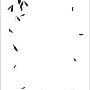 minimalist black botanical thank you card modern leaf design elegant wedding stationery monochrome