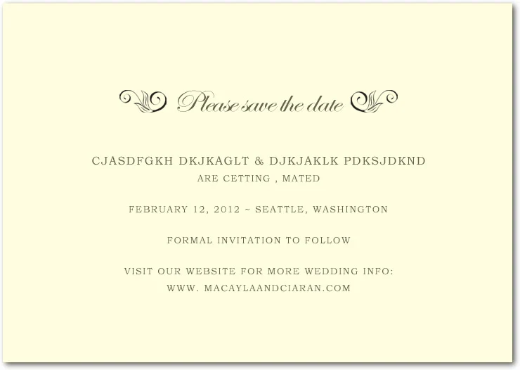 minimalist save the date card elegant script typography classic wedding announcement clean beige layout simple design