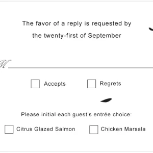 modern minimalist wedding rsvp card checkbox style clean simple elegant grey wedding response card contemporary design
