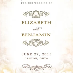 vintage floral save the date card elegant script wedding announcement soft neutral background ornate typography romantic design