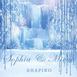 winter wedding thank you card with frozen waterfall and crystal icicle design
